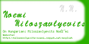 noemi miloszavlyevits business card